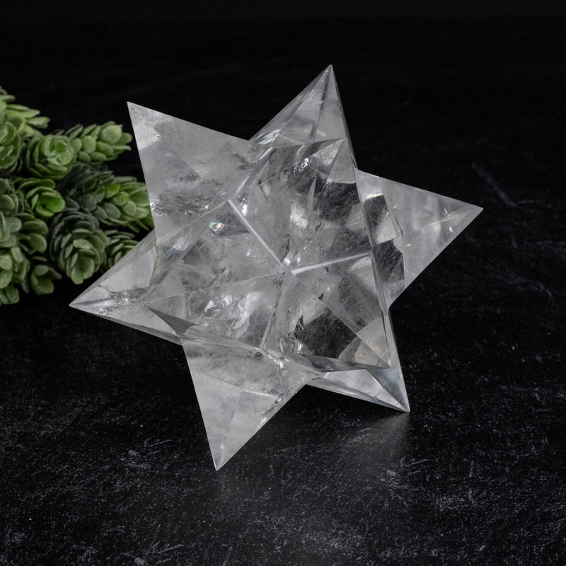 Lemurian Seed Crystal Merkaba Carving 564 g 114mm
