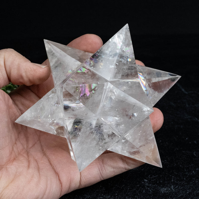 Lemurian Seed Crystal Merkaba Carving 660 g 117mm