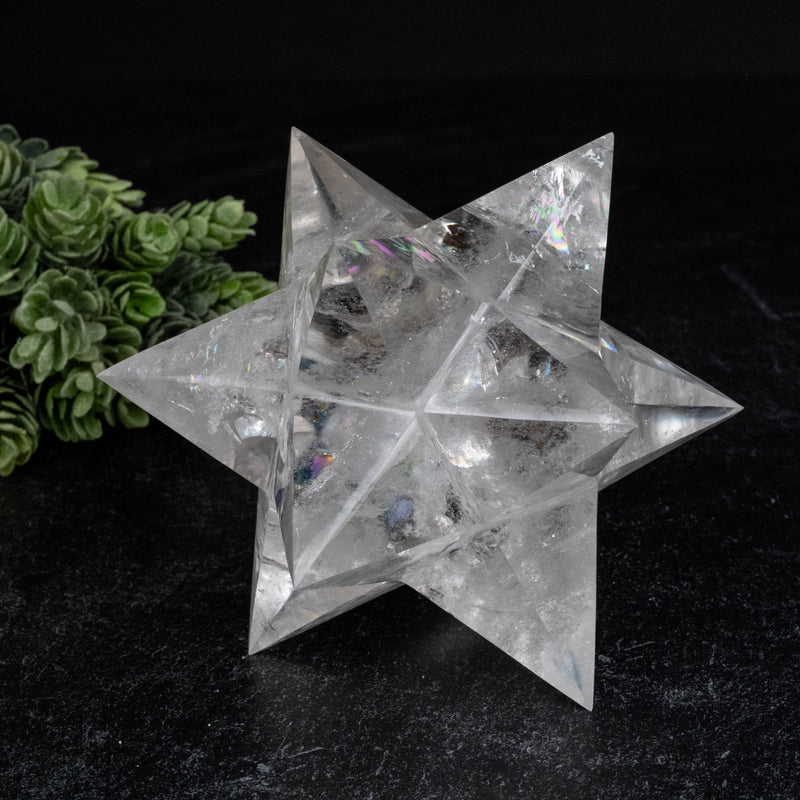 Lemurian Seed Crystal Merkaba Carving 660 g 117mm