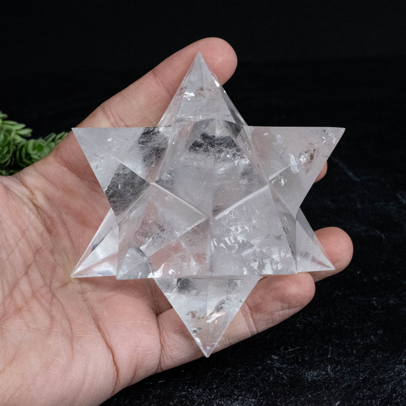 Lemurian Seed Crystal Merkaba Carving 492 g 105mm