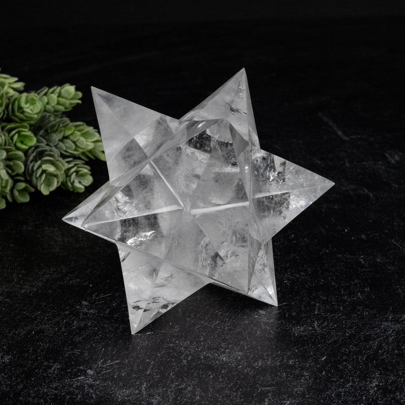 Lemurian Seed Crystal Merkaba Carving 492 g 105mm