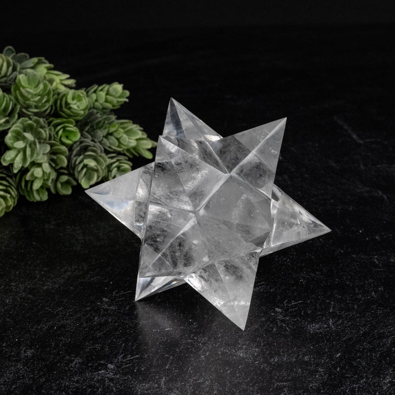 Lemurian Seed Crystal Merkaba Carving 330 g 93mm