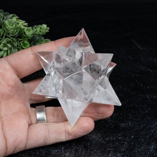 Lemurian Seed Crystal Merkaba Carving 262 g 85mm - InnerVision Crystals