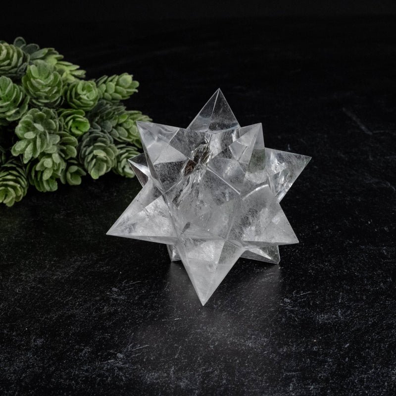 Lemurian Seed Crystal Merkaba Carving 262 g 85mm - InnerVision Crystals