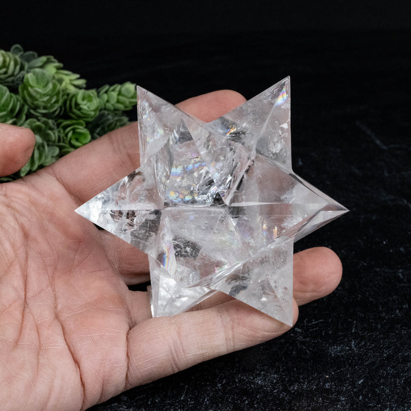 Lemurian Seed Crystal Merkaba Carving 360 g 94mm