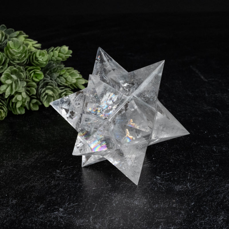 Lemurian Seed Crystal Merkaba Carving 360 g 94mm