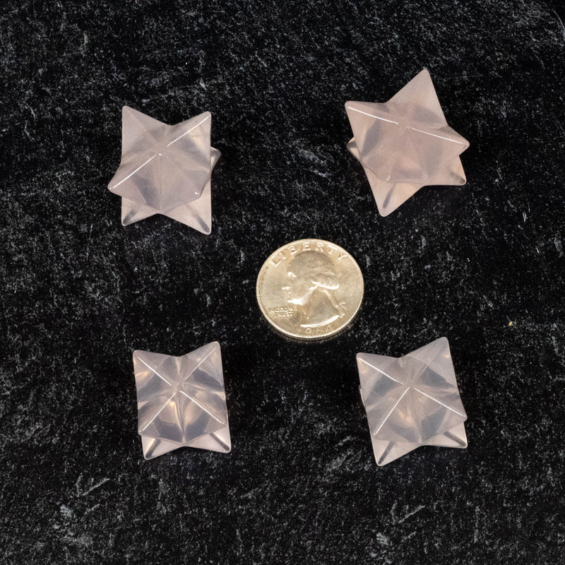 Merkaba Quartz Carving | Lemurian or Rose Quartz