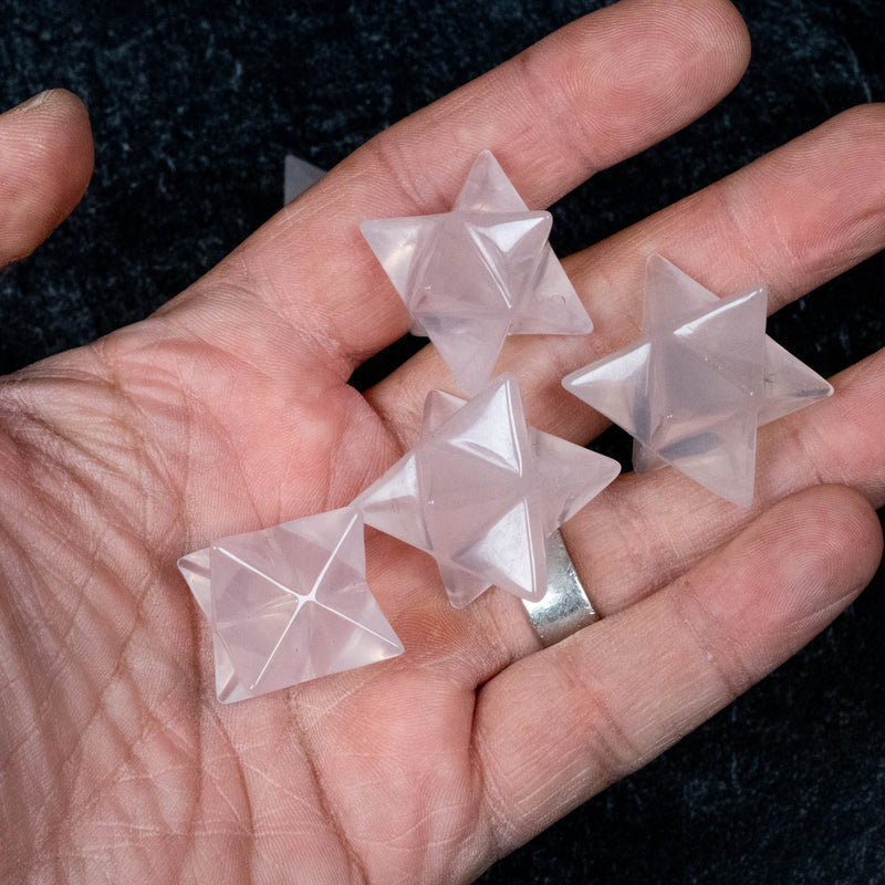 Merkaba Quartz Carving | Lemurian or Rose Quartz