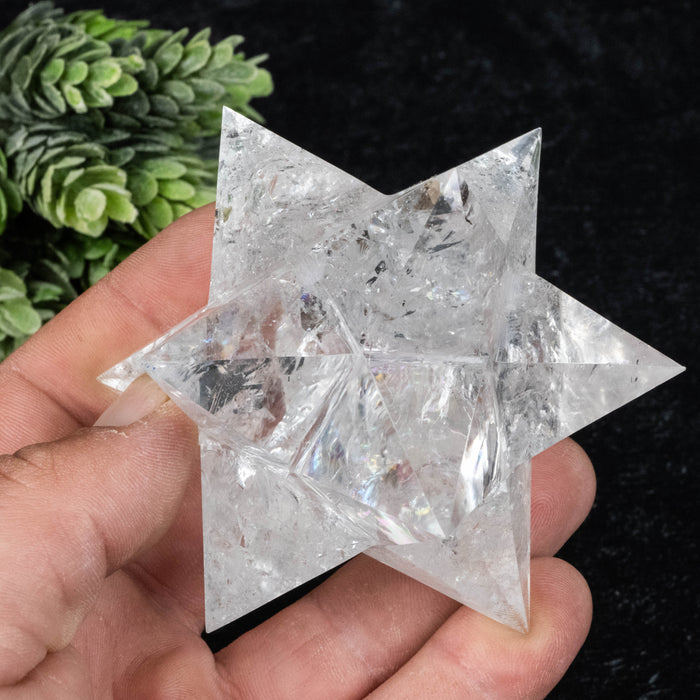 Lemurian Seed Crystal Merkaba Carving 302 g 90mm