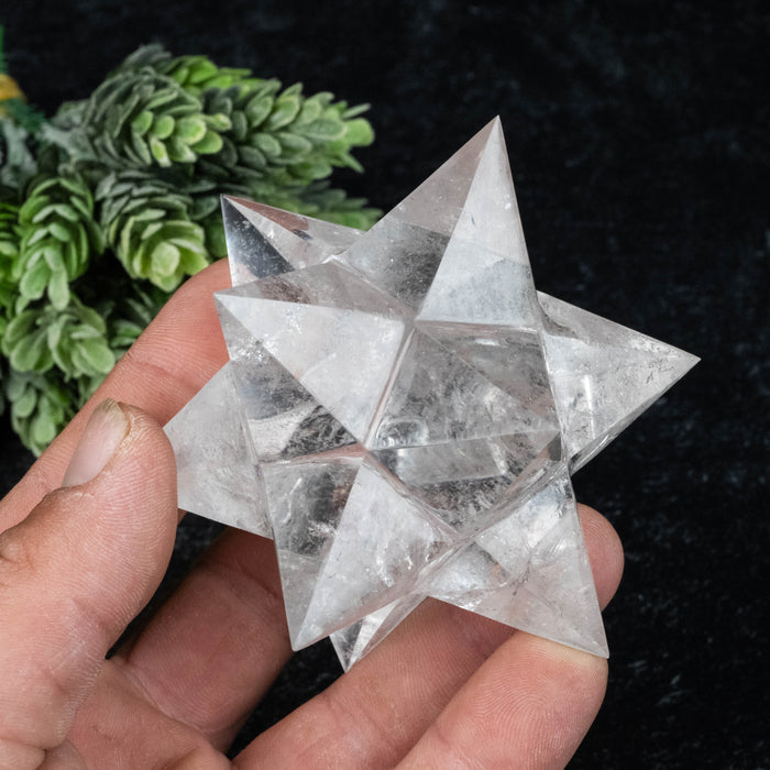 Lemurian Seed Crystal Merkaba Carving 268 g 87mm