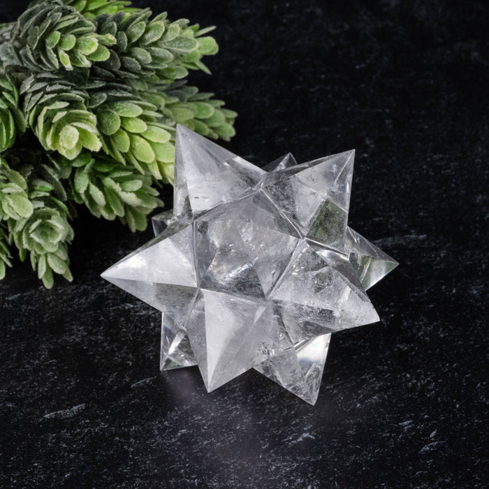 Lemurian Seed Crystal Merkaba Carving 246 g 84mm