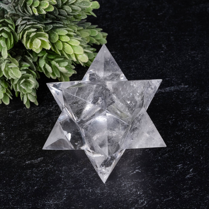Lemurian Seed Crystal Merkaba Carving 246 g 84mm