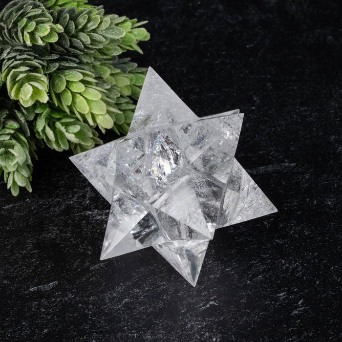 Lemurian Seed Crystal Merkaba Carving 252 g 84mm