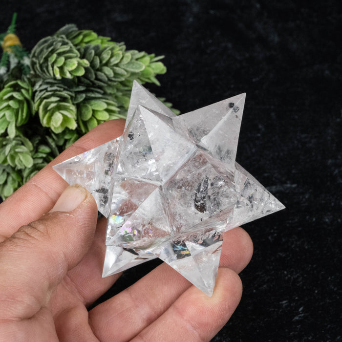 Lemurian Seed Crystal Merkaba Carving 252 g 84mm