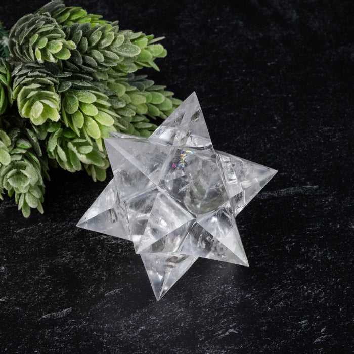 Lemurian Seed Crystal Merkaba Carving 200 g 79mm