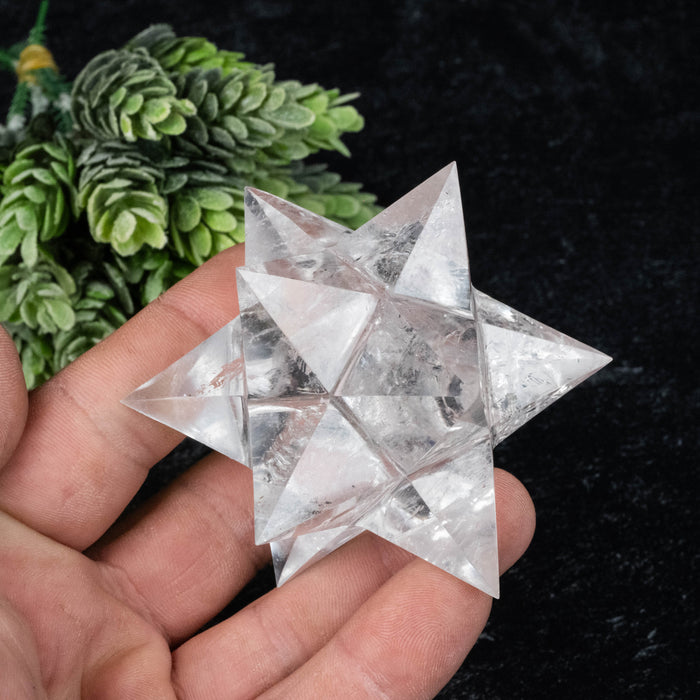Lemurian Seed Crystal Merkaba Carving 200 g 79mm