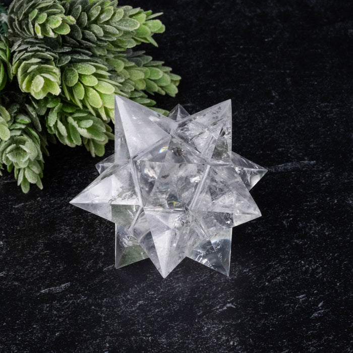 Lemurian Seed Crystal Merkaba Carving 200 g 79mm