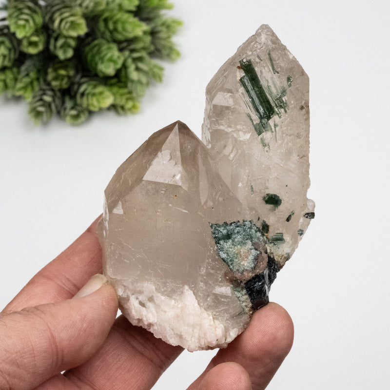 Smoky Quartz Crystal 274 g 97x60 w/ Tourmaline