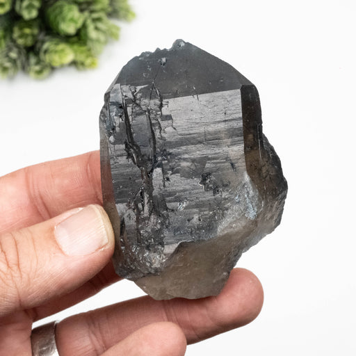 Smoky Quartz Crystal 172 g 72x50mm w/ Blue Tourmaline - InnerVision Crystals