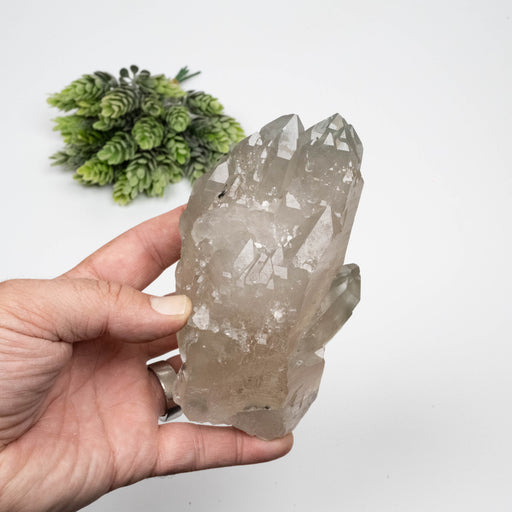 Smoky Quartz Crystal 676 g 140x73mm w/ Dissolved Tourmaline - InnerVision Crystals