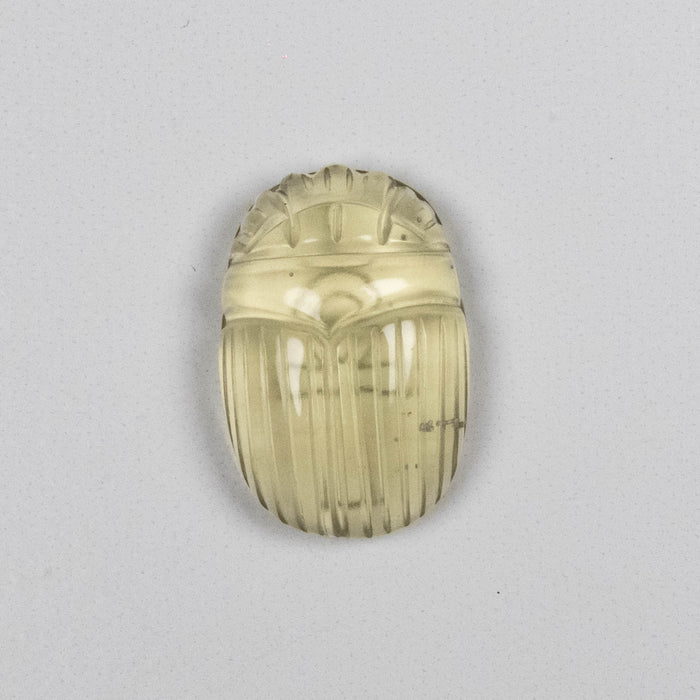 Libyan Desert Glass Scarab Gemstone Carving 25x16mm