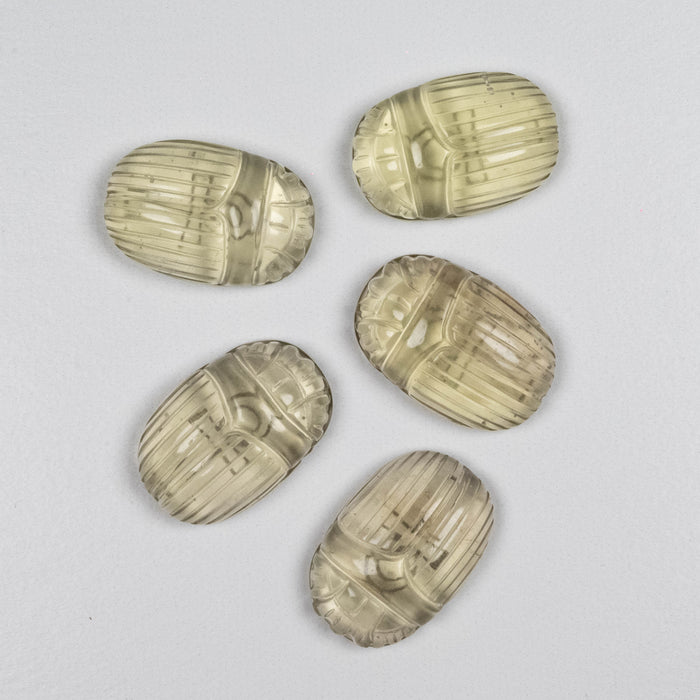 Libyan Desert Glass Scarab Gemstone Carving 25x16mm