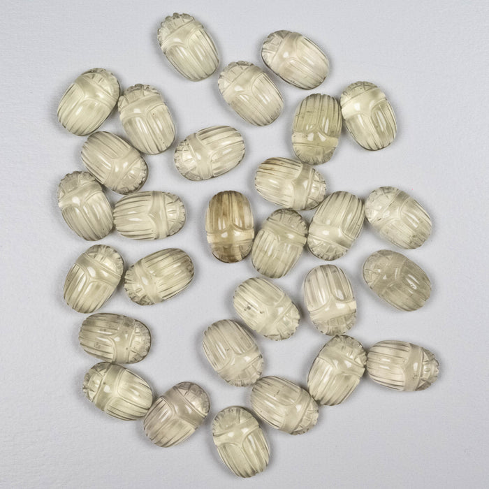 Libyan Desert Glass Scarab Gemstone Carving 15x10mm