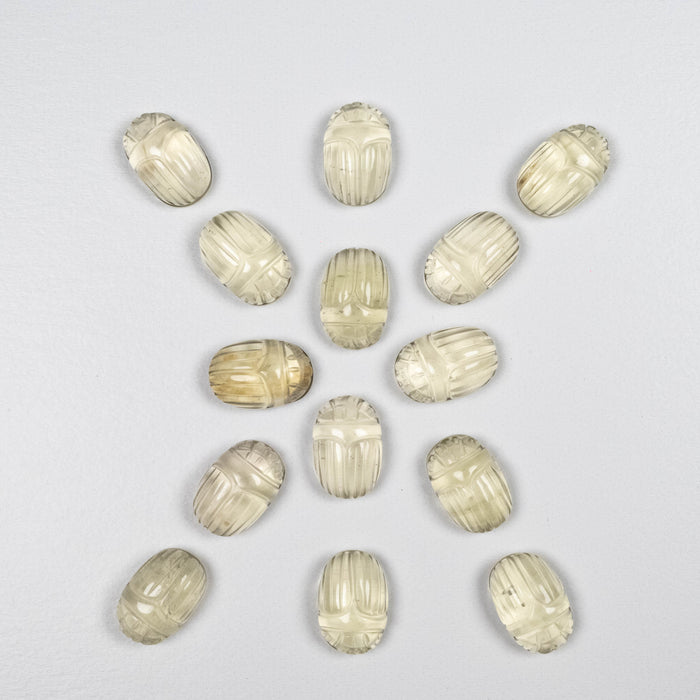 Libyan Desert Glass Scarab Gemstone Carving 15x10mm