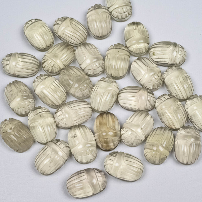 Libyan Desert Glass Scarab Gemstone Carving 15x10mm