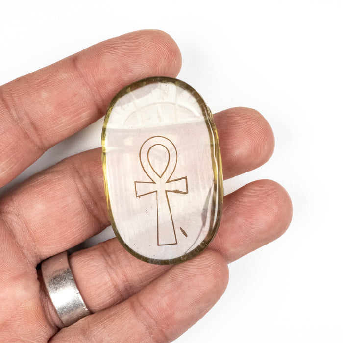Libyan Desert Glass Scarab Gemstone Carving 28.35 g 49x31mm