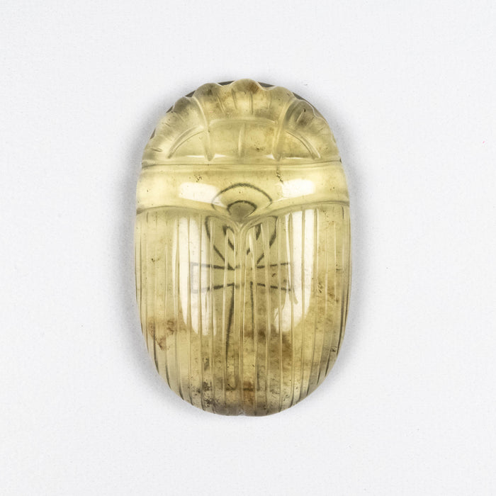 Libyan Desert Glass Scarab Gemstone Carving 28.35 g 49x31mm