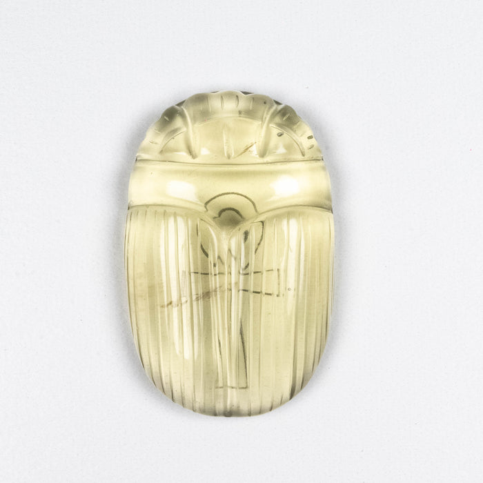 Libyan Desert Glass Scarab Gemstone Carving 26.10 g 49x31mm