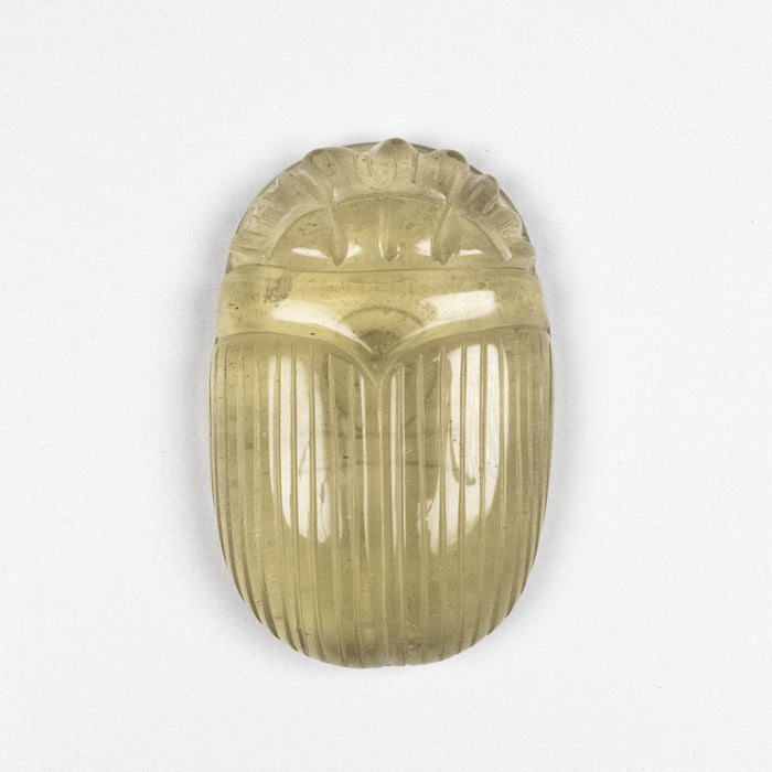 Libyan Desert Glass Scarab Gemstone Carving 30.06 g 49x32mm