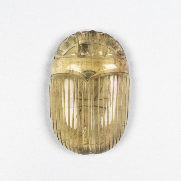 Libyan Desert Glass Scarab Gemstone Carving 29.97 g 50x32mm