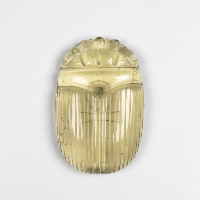 Libyan Desert Glass Scarab Gemstone Carving 29.76 g 49x32mm