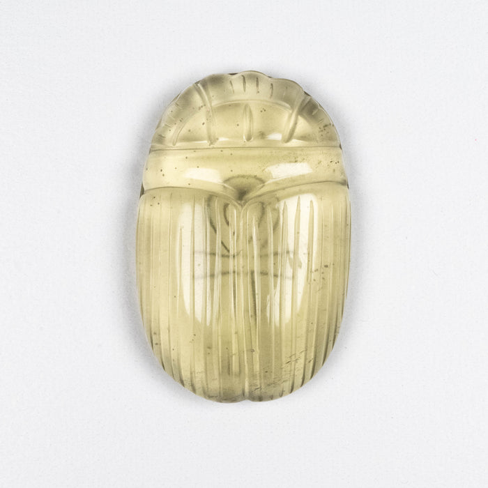 Libyan Desert Glass Scarab Gemstone Carving 27.50 g 49x32mm