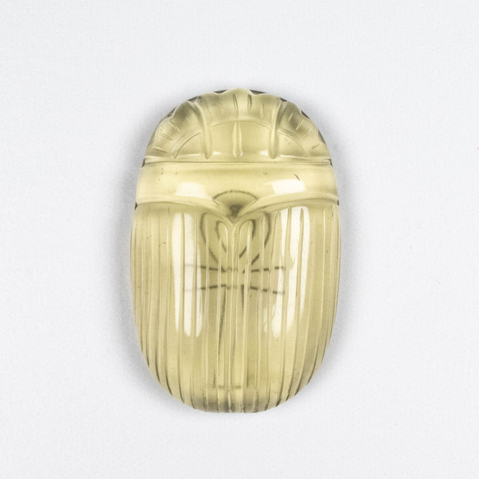 Libyan Desert Glass Scarab Gemstone Carving 29.56 g 49x32mm