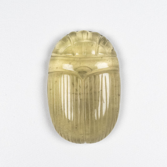 Libyan Desert Glass Scarab Gemstone Carving 27.61 g 49x31mm