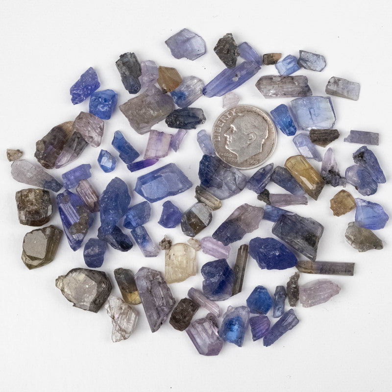 Tanzanite Crystals 200 cts ROUGH MIX | Wholesale Lot