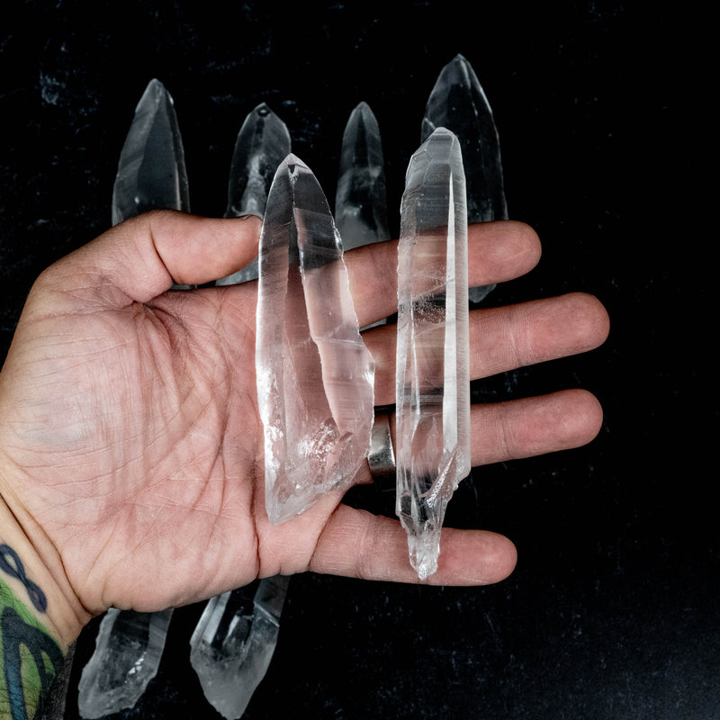 Lemurian Seed Quartz Crystals 1 Kilo 3.9" - 5.2" | Wholesale Lot