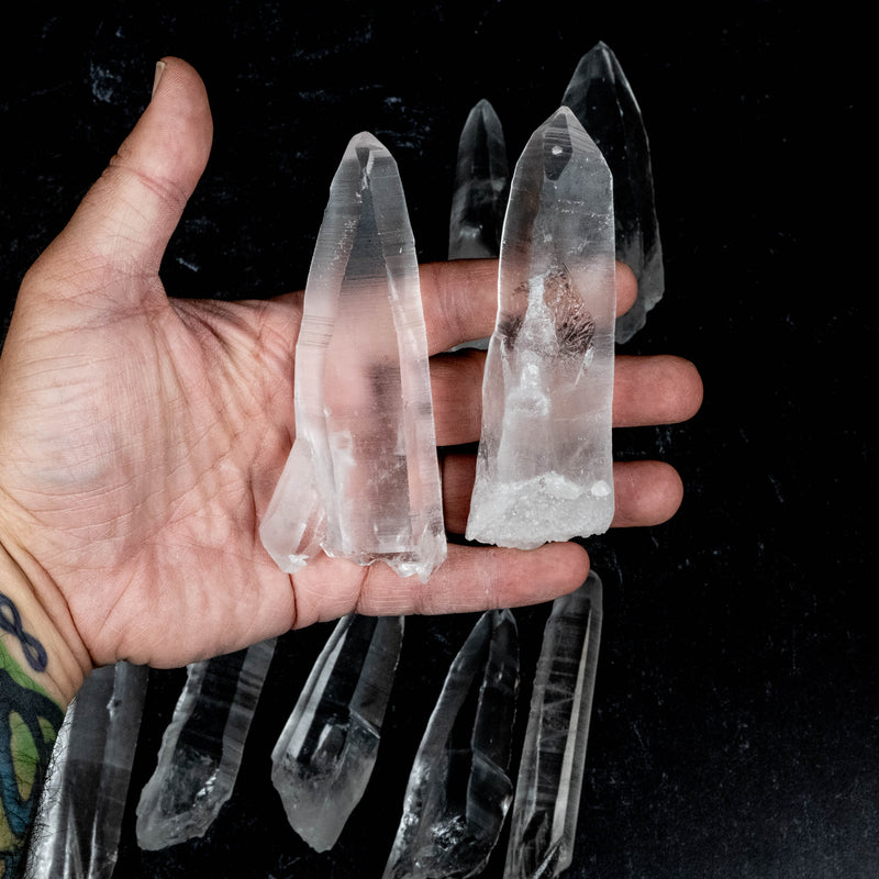 Lemurian Seed Quartz Crystals 1 Kilo 3.9" - 5.2" | Wholesale Lot