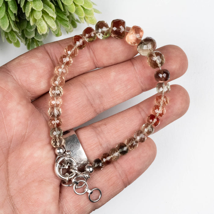 AAA Oregon Sunstone Bracelet 9" Adjustable .925 Silver - InnerVision Crystals