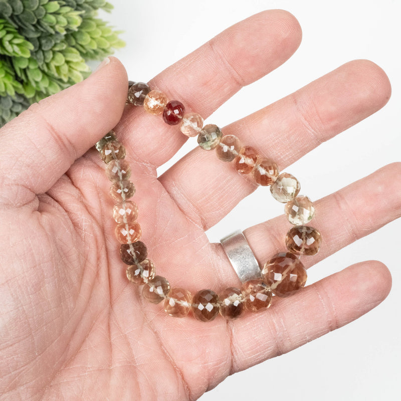AAA Oregon Sunstone Necklace 21" Adjustable .925 Silver + 18K Gold - InnerVision Crystals