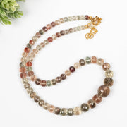 AAA Oregon Sunstone Necklace 21" Adjustable .925 Silver + 18K Gold - InnerVision Crystals
