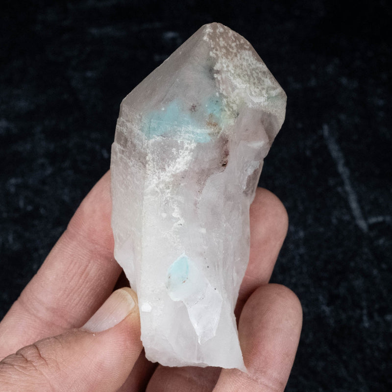 Ajoite in Quartz 174 g 87x45mm - InnerVision Crystals