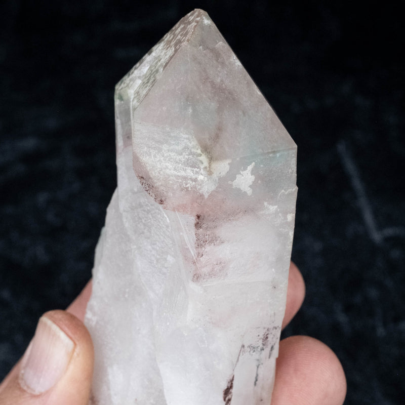 Ajoite in Quartz 174 g 87x45mm - InnerVision Crystals