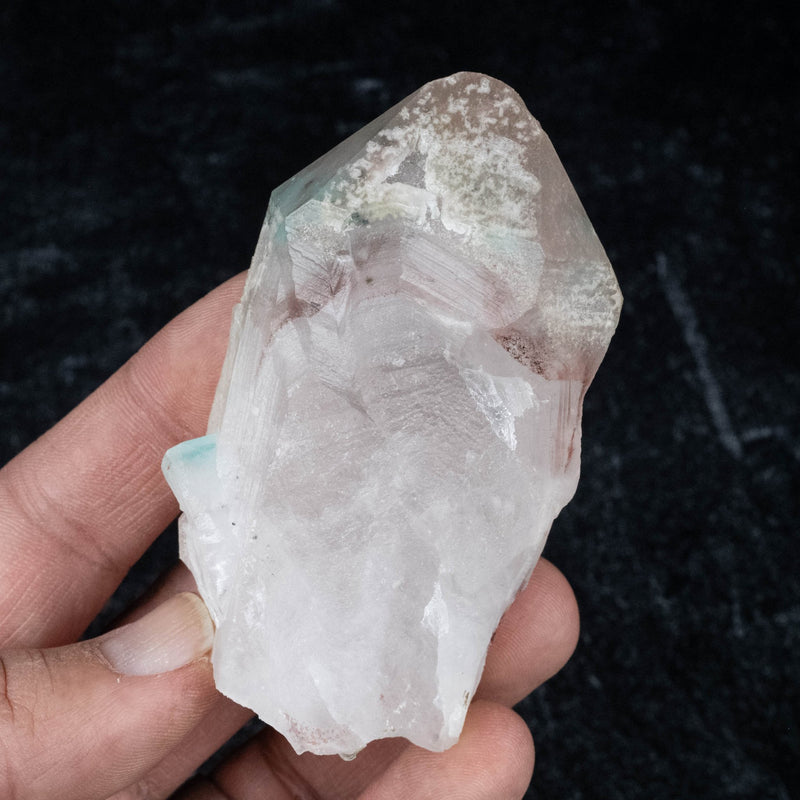 Ajoite in Quartz 174 g 87x45mm - InnerVision Crystals
