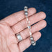 Aletai Meteorite 8mm Bead Bracelet 6.5" .925 Silver - InnerVision Crystals