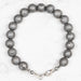 Aletai Meteorite 8mm Bead Bracelet 6.5" .925 Silver - InnerVision Crystals