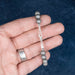 Aletai Meteorite 8mm Bead Bracelet 6.5" .925 Silver - InnerVision Crystals